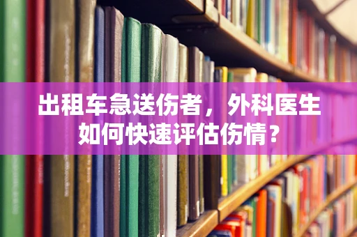 出租车急送伤者，外科医生如何快速评估伤情？