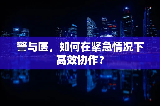 警与医，如何在紧急情况下高效协作？