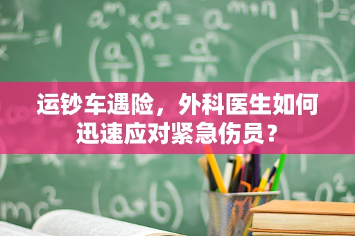 运钞车遇险，外科医生如何迅速应对紧急伤员？