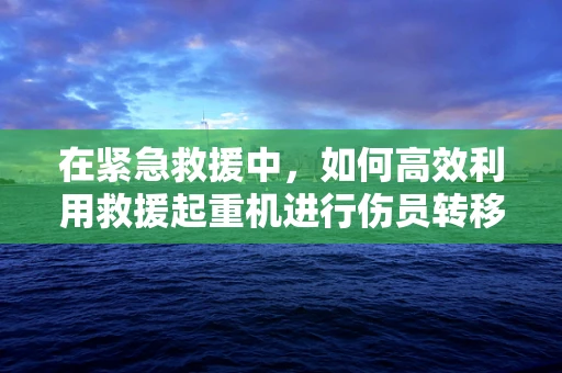 在紧急救援中，如何高效利用救援起重机进行伤员转移？