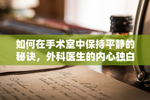 如何在手术室中保持平静的秘诀，外科医生的内心独白