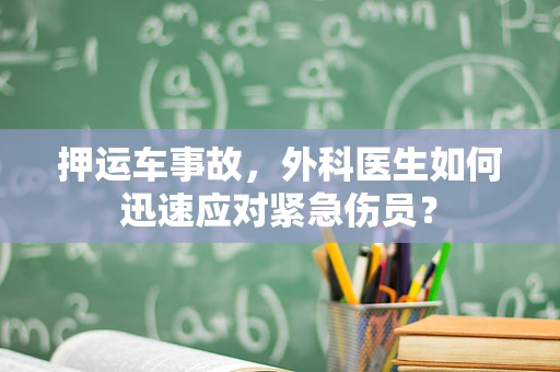 押运车事故，外科医生如何迅速应对紧急伤员？