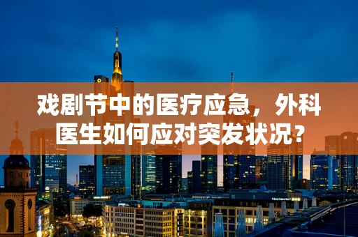 戏剧节中的医疗应急，外科医生如何应对突发状况？