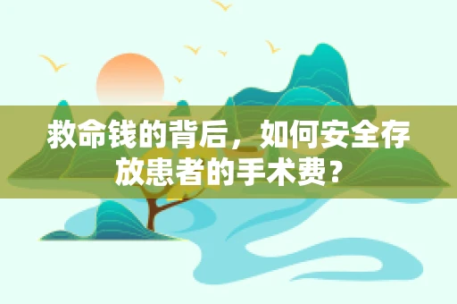 救命钱的背后，如何安全存放患者的手术费？