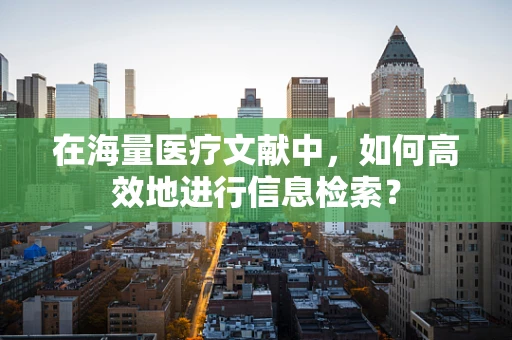 在海量医疗文献中，如何高效地进行信息检索？